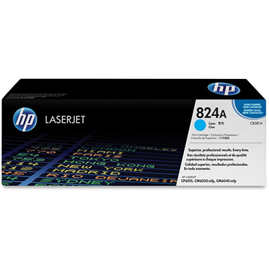 HP CB381A 824A Cyan Colour LaserJet Print Cartridge with ColourSphere Toner (21,000 Pages)